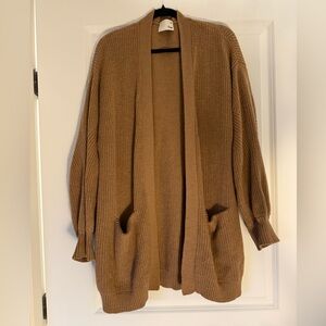 Aritzia Wilfred Tan Merino Cardigan